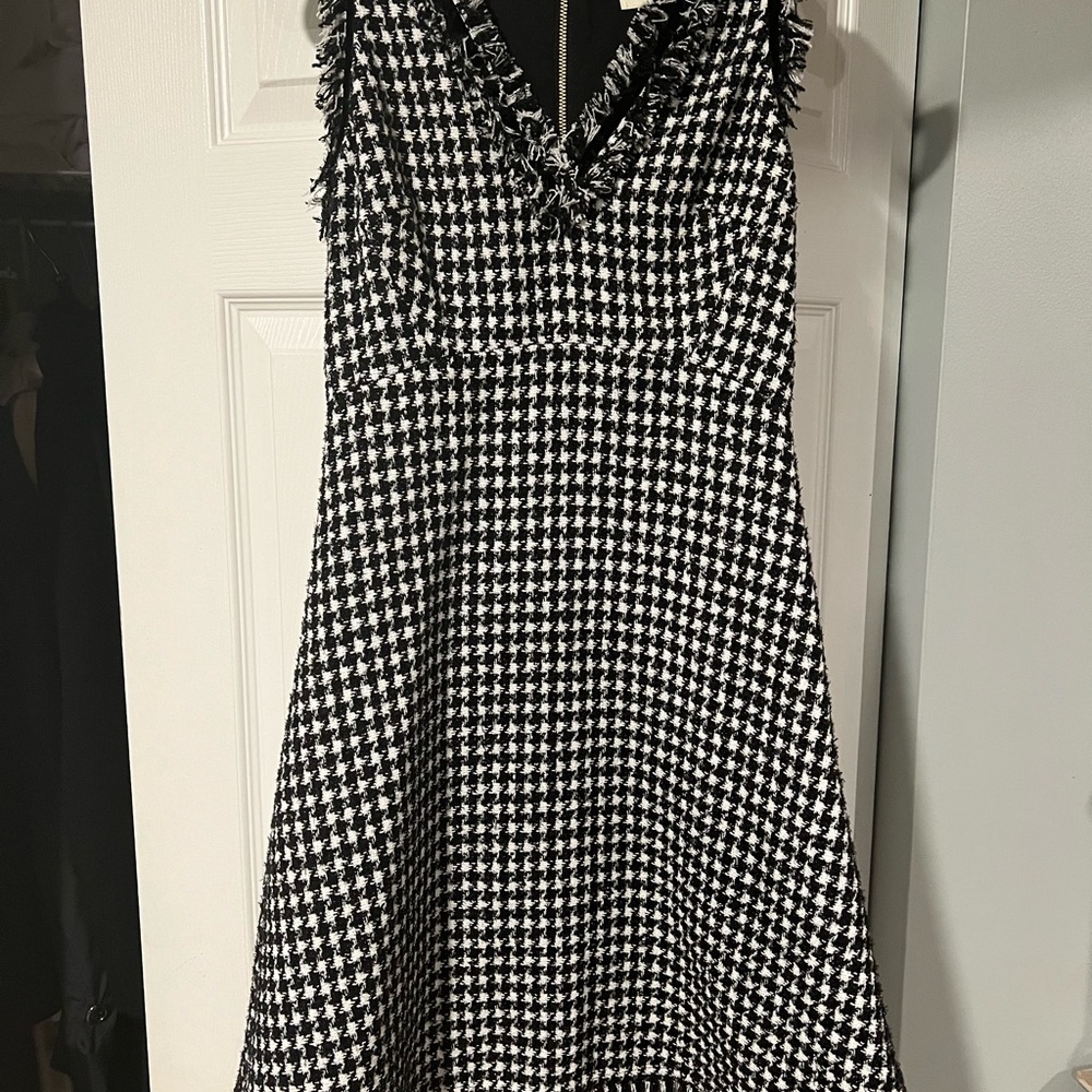 Original Kate spade Black and White Houndstooth Dress